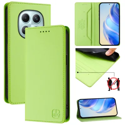Produktbild von Lederhülle für Xiaomi Redmi Note 15 4G Hülle Flip Brieftasche Kartenfächern Ständer Schutzhülle Grün