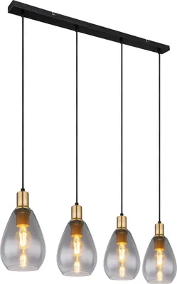 Produktbild von Globo Lighting Hängeleuchte Metall schwarz matt, 4x E27