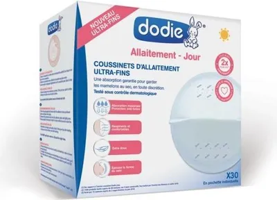 Image de Coussinets d'Allaitement Ultra-Fins Dodie Jour, 30 unités, Confortables, Adaptables