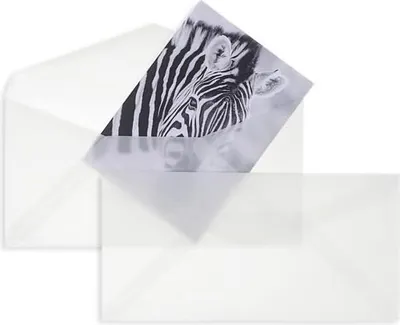 Produktbild von Briefumschläge Offset transparent DINlang 90g/qm NK VE=100 Stück weiß
