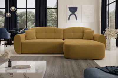 Obrázek produktu pro Designová sedací souprava HANELORA - hořčicová