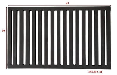 Produktbild von Ofenrost Eckrost für Kamin 45x30cm | 30x45cm Kaminrost Stahlgitterrost Schwerlastrost Tafelrost | 450x300 mm | 300x450mm | Dicke 16mm