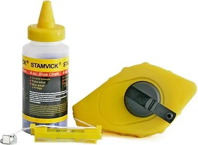 Obrázek produktu pro Zednická šňůra Strend Pro L-30 m, s navijákem + modrý zednický značkovací prášek (prášek) a mini vodováha na laně