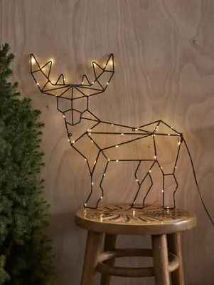 Produktbild von Star Trading LED-Design-Rentier "Cupid", schwarzes Metall