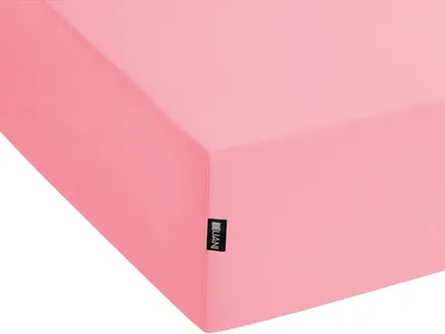 Produktbild von BELIANI Spannbettlaken Korallenrot Baumwolle 90 x 200 cm mit Hohem Steg Gummizug Steghöhe 30 cm Modern für Matratze Schlafzimmer Ausstattung Zubehör