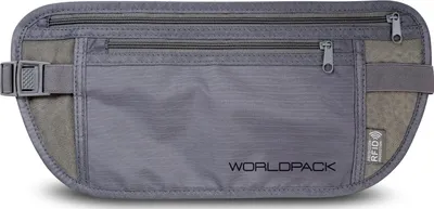 Zdjęcie produktu dla Torba biodrowa z zabezpieczeniem RFID WORLDPACK * jasnoszary
