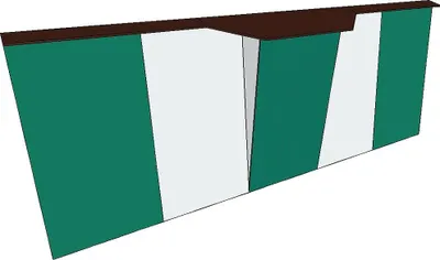 Produktbild von Sport-Thieme Boulderwand-Bausatz "Outdoor Sport", Höhe 2,48 m, 620 cm, Mit Überhang