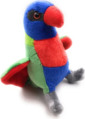 Immagine prodotto di Onwomania peluche peluche in tessuto animale pappagallo Lori uccello colorato 18 cm