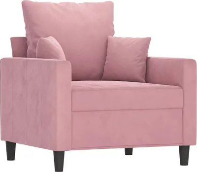 Immagine prodotto di vidaXL poltrona rosa 60 cm in velluto