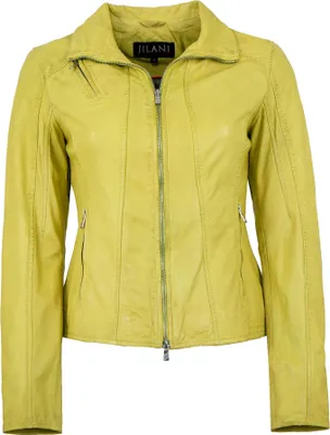 Produktbild von Jilani - Damen Lederjacke Lammnappa gelb antik Größe 36