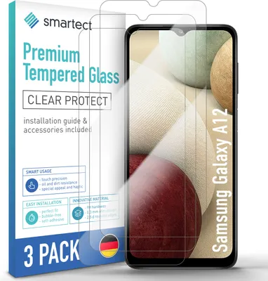 Produktbild von 3x Schutzglas Panzerfolie für Galaxy A12/ A12 Nacho/ M12/ M32 5G Displayschutz