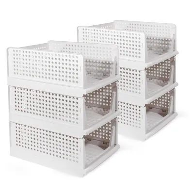 Produktbild von Theo&Cleo Schrank Organizer Kleiderschrank 6 Stück, Faltbare Aufbewahrungsbox, Ordnungssystem für Schubladen, Schließfächer, Kleiderschränke