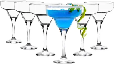 Produktbild von 6x Clear 295ml Misket Margarita Gläser - Spülmaschine Safe Classic Party Bar Champagner Espresso Cocktail Glas Geschenk-Set - von lav - von lav
