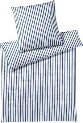 Produktbild von elegante Bettwäsche-Garnitur Mako-Satin Double Farbe Ultramarin Größe 155x220+80x80