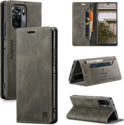 Immagine prodotto di Redmi Note 10 4G Case, Retro Custodia in Finto cuoio, Stand e Custodia protettiva per Xiaomi Redmi Note 10 4G / Note 10S Kupfer