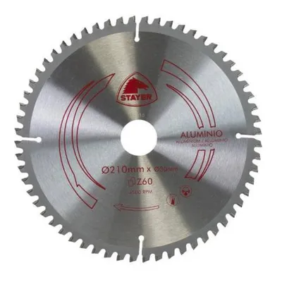 Obrázek produktu pro Hliníkový pilový kotouč, Ø 210 x 2,5 x 30 mm, Z-60, STAYER