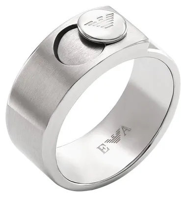 Immagine prodotto di Anelli da dito Emporio Armani, collezione "Couples" - modello da uomo, argento 23 carati