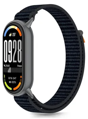 Immagine prodotto di Tech-Protect watch strap Nylon Stripe Xiaomi Smart Band 8/9/10, black/orange