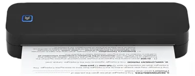 Produktbild von INF Tragbarer A4 Thermodrucker D80 mit Akku und Bluetooth für mobiles Büro Schwarz