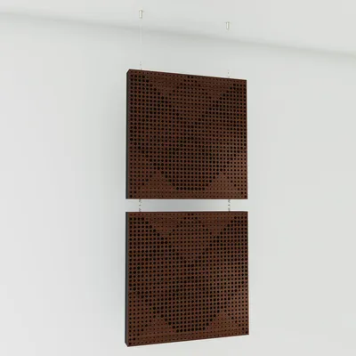Immagine prodotto di Set di 4 pannelli acustici decorativi | 100x50 cm | Pannelli divisori per ambienti | Pannelli modulari fonoassorbenti | WILDS | Noce