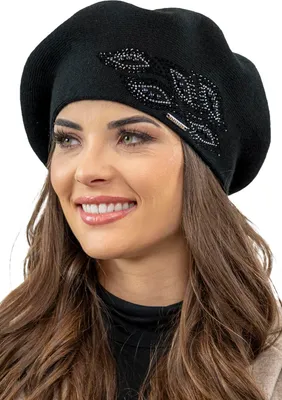 Produktbild von Vivisence damen baskenmütze eleganter wintermütze warm und gemütlich kopfbedeckung an winter und herbst warm dick strickmütze, klassisch mütze für frauen, hergestellt in der eu, schwarz, einheitsgröße