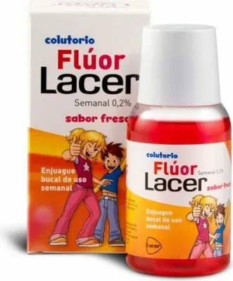 Produktbild von Lacertm Fluoride 0 2 Strawberry Mouthwash 100ml
