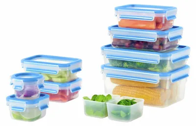 Productafbeelding van Emsa vershoudset, 9-delig, met clip- en sluitsysteem