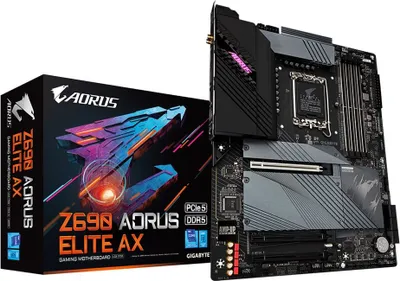 Zdjęcie produktu dla Gigabyte Z690 AORUS ELITE AX - 1.0 - Płyta główna - ATX - Gniazdo LGA1700 - Chipset Z690 - USB-C Gen2, USB 3.2 Gen 1, USB 3.2 Gen 2, USB-C Gen 2x2 - 2.5 Gigabit LAN, Wi-Fi, Bluetooth - Wbudowany układ graficzny (wymagany procesor)