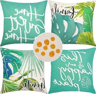 Produktbild von Boho Deko-Set aus Grün - 45 x 45 cm