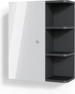 Obrázok produktu pre Kúpeľňová skrinka Vicco Fynn Biely vysoký lesk 47.2 x 59.2 cm, Model 34148