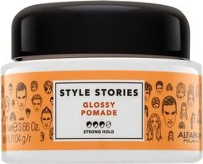 Produktbild von Alfaparf Milano Style Stories Glossy Pomade Haarpomade für starken Halt 100 ml