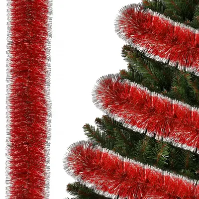 Produktbild von SPRINGOS Weihnachtsbaumgirlande Schmuckgirlande Lametta 6 m Weihnachtsdeko für Weihnachten Deko für Treppengeländer