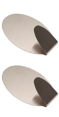 Produktbild von KRAFTMANN 88230 Edelstahl-Klebehaken 2-tlg., 3,5 x 5 cm Traglast max. 1,0 kg