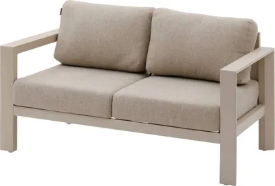 Produktbild von Gartensofa "evasion" lehm 2-sitzer aus aluminium und olefin  - Hespéride