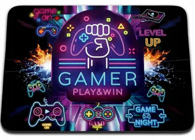 Zdjęcie produktu dla Podkładka Pod Myszkę 24 X 20 - Gamer Gamepad Gambling Gry