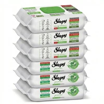 Produktbild von Sleepy Easy Clean Oberflächenreinigungstücher – 3x100 Pine + 3x100 White Soap | Hygiene für Zuhause