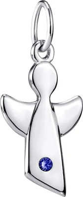 Produktbild von MATERIA Kinder Anhänger Schutzengel September Geburtsstein - 925 Silber Kinderkette Zirkonia KA-459-dunkelbalu