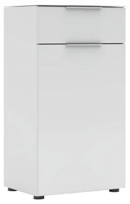 Produktbild von Schuhschrank MALIN weiß, mit Drehtür und Schublade, 53 cm Breite, 99 cm Höhe
