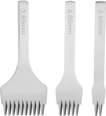 Obrázek produktu pro Sada nástrojů White Steel 2/5/10 Punch Prong Tool Set Lacing Stitching Chisel Set pro kožené řemeslo (3,85 mm)