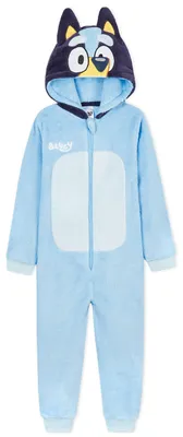 Produktbild von BlueY Jungen Fleece Jumpsuit mit Kapuze, kuscheliger Overall – Geschenke für Jungs (Blau, 4-5 Jahre)