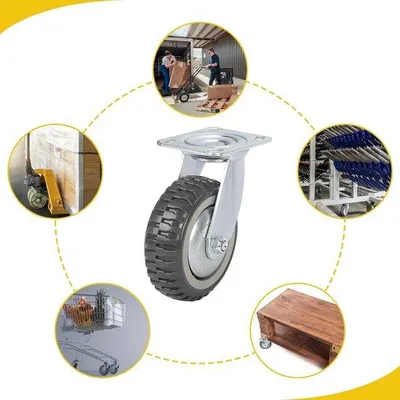 Produktbild von Famanu Möbelrollen Schwerlast - 150 mm, 600 kg Tragkraft, 4er Set