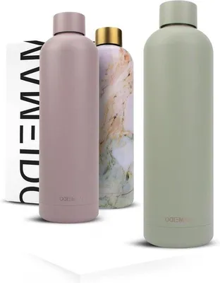 Obrázek produktu pro Izolovaná nerezová láhev na vodu o objemu 750 ml – bez BPA – termoska – na kávu a čaj – 0,75 l