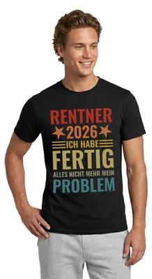 Produktbild von Spreadshirt Rentner 2026 Ich Habe Fertig Rente Geschenk Männer T-Shirt, XXL, Schwarz