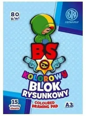 Obrázok produktu pre Farebný blok A3/15 listov, 80 g (10 ks) ASTRA – ASTRA papiernické potreby