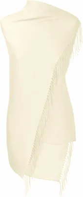 Immagine prodotto di Fiolini Pashmina Schal Stola Schultertuch creme 80 x 200 cm