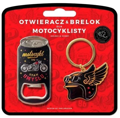 Immagine prodotto di Set portachiavi + apriporta per motociclisti