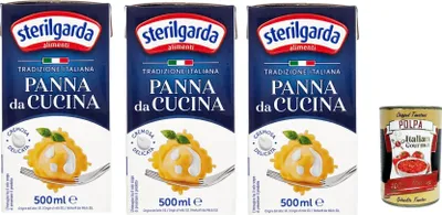 Produktbild von Sterilgarda Panna da Cucina,Italienische Kochsahne, Verpackung 3x 500ml + Italian Gourmet polpa 400g