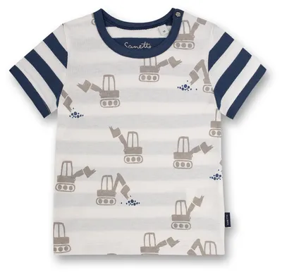 Produktbild von Sanetta Kidswear Jungen T-Shirt off-white Ringel/Bagger 68