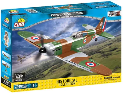 Zdjęcie produktu dla COBI 5720 HC WWII Dewoitine D.520 C1 - zestaw 283 części zamiennych