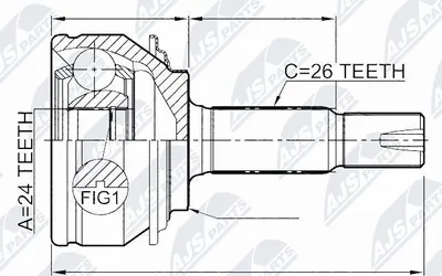 Produktbild von NTY Gelenksatz Antriebswelle Vorne Links für TOYOTA Yaris Schrägheck (P9) NPZ-TY-065